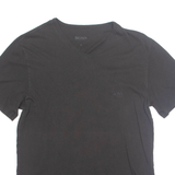 BOSS Mens T-Shirt Black V-Neck M