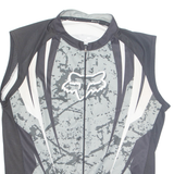 Mens Jersey Black Sleeveless Collared L