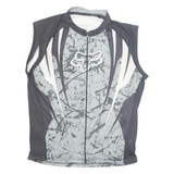 Mens Jersey Black Sleeveless Collared L