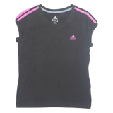 ADIDAS Stretch Womens T-Shirt Grey UK 14