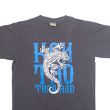 FROZEN MUNKY Lizard Thailand Mens T-Shirt Grey L