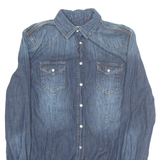 REPLAY Womens Denim Shirt Blue Long Sleeve M