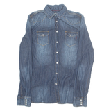 REPLAY Womens Denim Shirt Blue Long Sleeve M