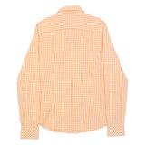 TOMMY HILFIGER Womens Shirt Orange Check Long Sleeve S