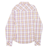 THE NORTH FACE Outdoor Womens Shirt Purple Check Long Sleeve S