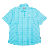 JACK WOLFSKIN Womens Shirt Blue Check 2XL
