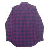HILFIGER DENIM Womens Flannel Shirt Purple Check Long Sleeve S