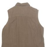 COLUMBIA Womens Shirt Brown Check Sleeveless L