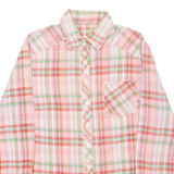 Womens Shirt Pink Check Long Sleeve S