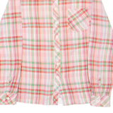 Womens Shirt Pink Check Long Sleeve S