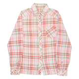 Womens Shirt Pink Check Long Sleeve S