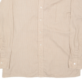 RESISTO Mens Shirt Beige Check Long Sleeve L