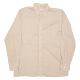 RESISTO Mens Shirt Beige Check Long Sleeve L