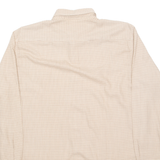 RESISTO Mens Shirt Beige Check Long Sleeve L