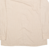 RESISTO Mens Shirt Beige Check Long Sleeve L