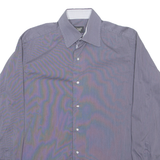 CAVALLI RACE Mens Shirt Grey Striped Long Sleeve L