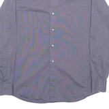 CAVALLI RACE Mens Shirt Grey Striped Long Sleeve L