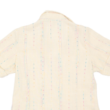 VIKALS Womens Shirt Beige Striped XL