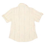 VIKALS Womens Shirt Beige Striped XL