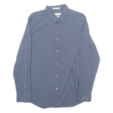 CALVIN KLEIN Mens Shirt Blue Striped Long Sleeve M