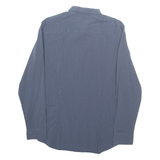 CALVIN KLEIN Mens Shirt Blue Striped Long Sleeve M