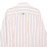 TOMMY JEANS Mens Shirt Pink Striped Long Sleeve M