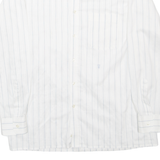 POSEIDON Mens Shirt White Striped Long Sleeve M