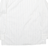 POSEIDON Mens Shirt White Striped Long Sleeve M