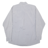 DKNY Mens Plain Shirt Grey Long Sleeve L