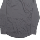 BOSS Mens Plain Shirt Grey Long Sleeve M