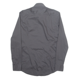 BOSS Mens Plain Shirt Grey Long Sleeve M