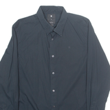 G-STAR Mens Plain Shirt Black Long Sleeve 2XL