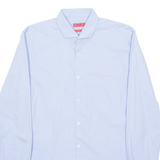 HUGO BOSS Mens Plain Shirt Blue Long Sleeve L