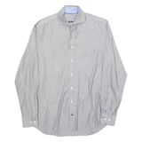 TOMMY HILFIGER Mens Plain Shirt Black Chevron Long Sleeve M