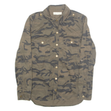 STARING AT STARS Womens Shirt Green Camouflage Long Sleeve S