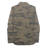 STARING AT STARS Womens Shirt Green Camouflage Long Sleeve S