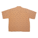 VIKTOR EMMANUEL Mens Shirt Beige Crazy Pattern M