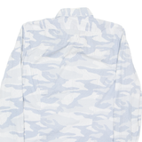 CALVIN KLEIN Mens Shirt White Crazy Pattern Long Sleeve S