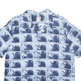 LEVI'S Mens Shirt Blue Crazy Pattern Long Sleeve M