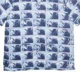LEVI'S Mens Shirt Blue Crazy Pattern Long Sleeve M