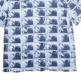 LEVI'S Mens Shirt Blue Crazy Pattern Long Sleeve M