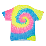 GILDAN Mens Tie Dye T-Shirt Yellow L