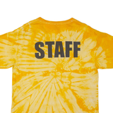 HANES Lizard Mens Tie Dye T-Shirt Yellow M