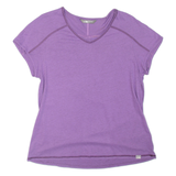 THE NORTH FACE Womens T-Shirt Purple V-Neck L
