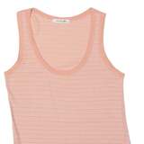 LACOSTE Striped Womens Vest Pink Sleeveless S