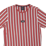 HUF Striped Mens T-Shirt Red L