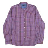 TED BAKER Mens Shirt Purple Gingham Long Sleeve L