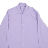 BODEN Mens Plain Shirt Purple Long Sleeve S