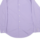 BODEN Mens Plain Shirt Purple Long Sleeve S