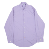 BODEN Mens Plain Shirt Purple Long Sleeve S